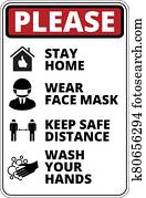 Covid-19 Danger Signs Set Covid-19 Danger Signs Set