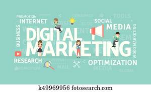 Digital marketing concept. Digital marketing concept.