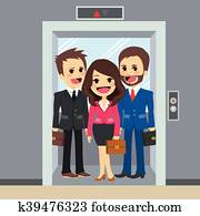 Elevator Business People