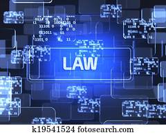 Law screen concept Law screen concept