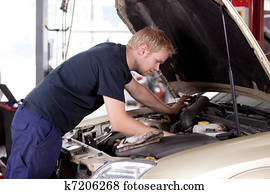 Mechanic Fixing Car Mechanic Fixing Car