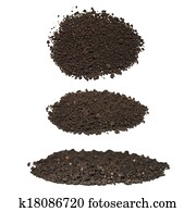 set pile dirt isolated on white 