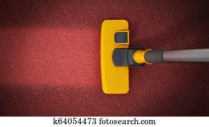 staubsauger, putzen, dreckig, carpet., 3d, abbildung