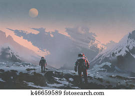 אסטרונאוטים, ללכת, ל, נטוש, חללית