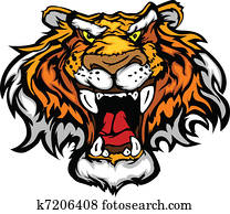 ציור היתולי, tiger, קמיע, הובל, וקטור, י.ל.