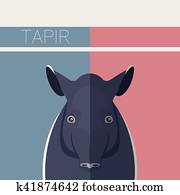 バク クリップアート 切り張り イラスト 絵画 集 Tapir Fotosearch