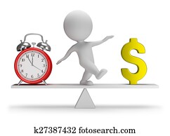 3d small people - time is money