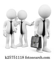 3차원, 백색, 사람., 직원, 수다쟁이, 약, a, 동료