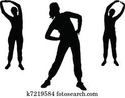 aerobics girl 2 - vector aerobics girl 2 - vector