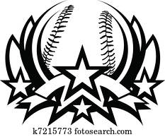 basebol, vetorial, gráfico, modelo