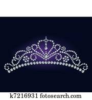 Diamond tiara - vector illustration Diamond tiara - vector illustration
