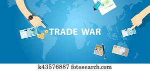 handel, oorlog, tarief, zakelijk, globaal, verwisselen, internationaal