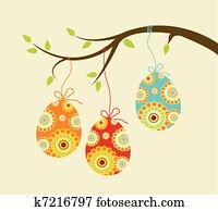 Hanging easter eggs Hanging easter eggs
