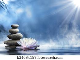 pureza, de, a, zen, massagem