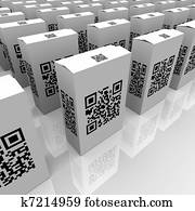 QR Codes on Product Boxes for Scanning Information QR Codes on Product Boxes for Scanning Information