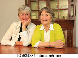 senior, bäst, friends.