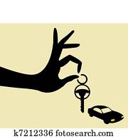 Take the keys for car 
