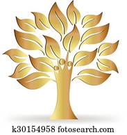 Tree people gold logo Tree people gold logo