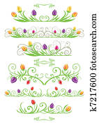 Tulip spring borders Tulip spring borders