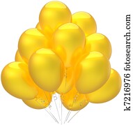 Yellow balloons party decoration Yellow balloons party decoration