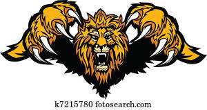 אריה, קמיע, לקפוץ, גרפי, וקטור