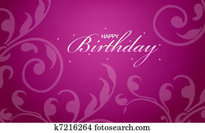 ורוד, יום הולדת שמח, כרטיס