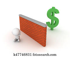 3D illustratrion depicting poverty and lack of financial education 3D illustratrion depicting poverty and lack of financial education