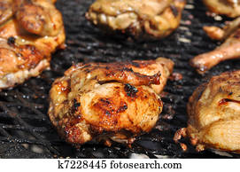 BBQ Chicken on Grill BBQ Chicken on Grill