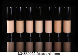 Bottle Foundation Plain on Black Background