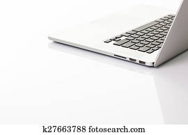 Modern laptop computer on white Modern laptop computer on white