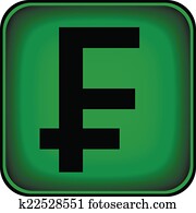 Swiss franc symbol button