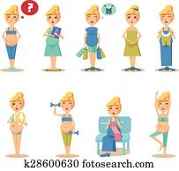 妊娠 漫画 面白い 図画 クリップアート 切り張り イラスト 絵画 集 K Fotosearch