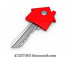 3d key home house red