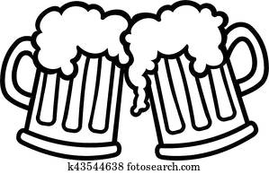 Beer mugs cartoon cheers Beer mugs cartoon cheers