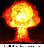 nuclear bomb with skull nuclear bomb with skull