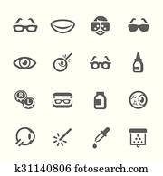 Optometry icons Optometry icons