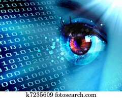 Stream of digital data and eye Stream of digital data and eye