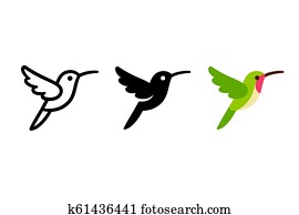 Stylized hummingbird icon Stylized hummingbird icon
