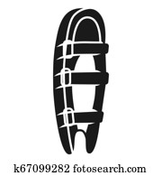Back side foot protection icon, simple style Back side foot protection icon, simple style
