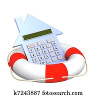 Calculator and lifebuoy