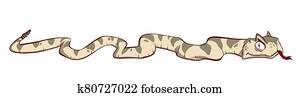 Colorful vector snake illustration Colorful vector snake illustration