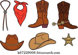 Cowboy boot Clipart | k11099443 | Fotosearch