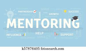 Mentoring concept illustration. Mentoring concept illustration.