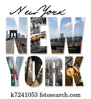 NYC New York City Graphic Montage NYC New York City Graphic Montage