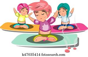 People doing yoga and meditation poster People doing yoga and meditation poster