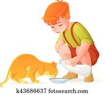 Roux Chaton Clipart K17820744 Fotosearch