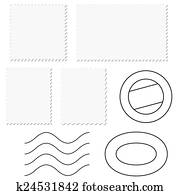 postage stamp + postmark