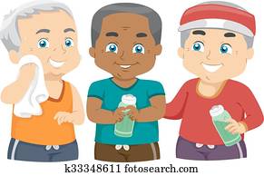 Senior Men Exercise Buddy Senior Men Exercise Buddy