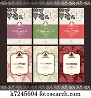 Set of wine labels Set of wine labels