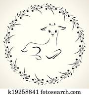 vector illustration goats vector illustration goats